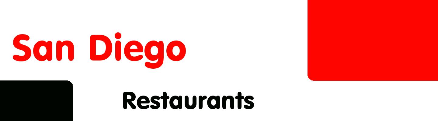 Best restaurants in San Diego - Rating & Reviews